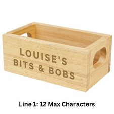 Personalised Bits & Bobs Mini Wooden Crate
