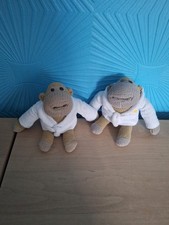 2 7" Tall PG Tips Monkey  With White  Dressing Gown