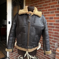 Stunning Vintage Polden Sheepskin Flying Jacket Great Patina No Rips Or Tears L
