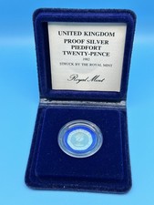 1982 20p Silver Proof Piedfort