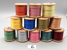 12 Vintage Wooden Cotton Reels