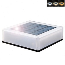 Solar Power Deck Cap Post Light LED Garden Fence Cap Square Landscape Lamp 3Mode