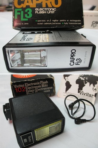 Vintage camera flash units - camera,