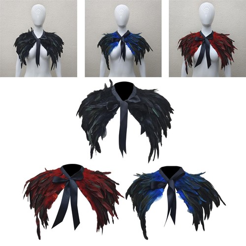 Faux feather shawl halloween - faux,