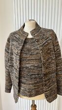 VTG GISPA Twin Set,  Super Soft, Angora/ Wool , Brown Melange, Italy,  M