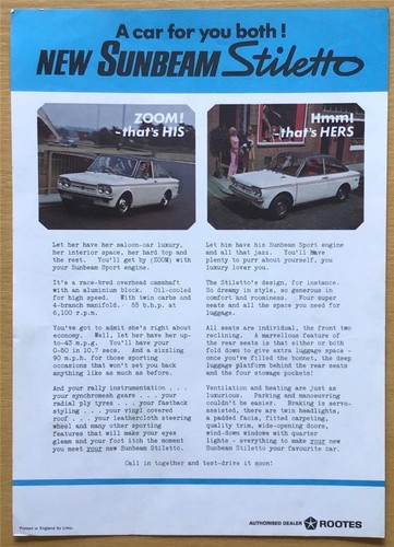 Sunbeam stiletto car - sunbeam,