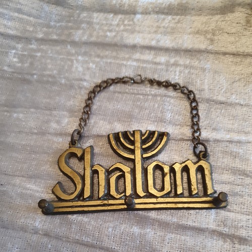 Shalom menorah copper - shalom,