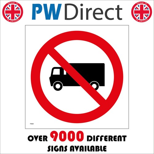 Sign trucks prohibited lorries - trucks,