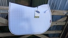 Lemieux Large White Blue Full Classic Jump Gp Saddlepad Saddle Cloth Horse  Show