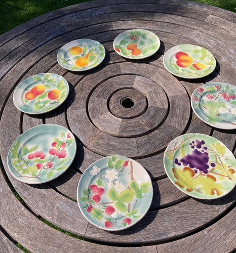 Vintage set french majolica - set,