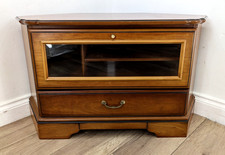 TV CABINET J.E.Coyle Vintage Cherry Wood Media Stand Cupboard Drawer Shelves