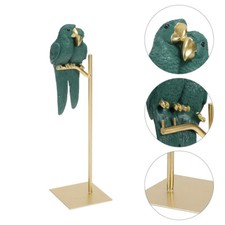 Resin Parrots On Stand Tall