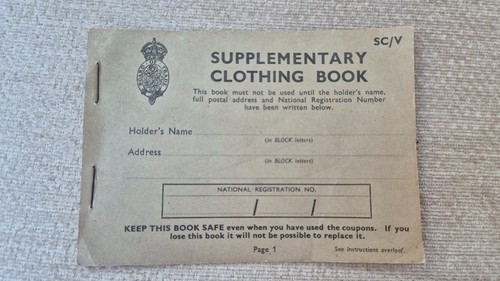 Supplementary clothing coupon - supplementary,