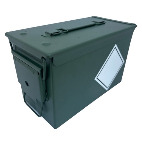New green cal steel tin - new, 50