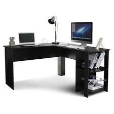 Mondeer Corner PC Table L-shaped Computer Desk Workstation Home Office Study