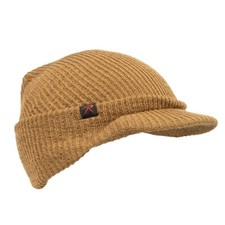 Army Style Rothco Watch Jeep Cap With Brim - Coyote Brown- 100% Wool- One Size