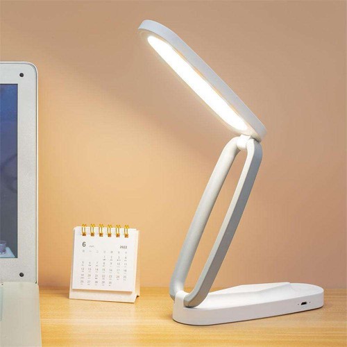 Small white desk lamp - white,