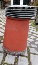 Reclaimed Terracotta Clay Chimney Pot Plain With Aluminium Cowl #C104
