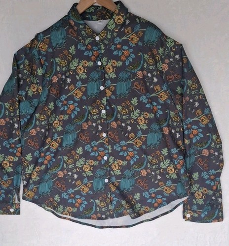 Mens peacock print shirt - peacock,