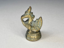 Antique (1770-1820) Burmese Hintha (mythical bird) Bronze Opium Weight - 3 tical