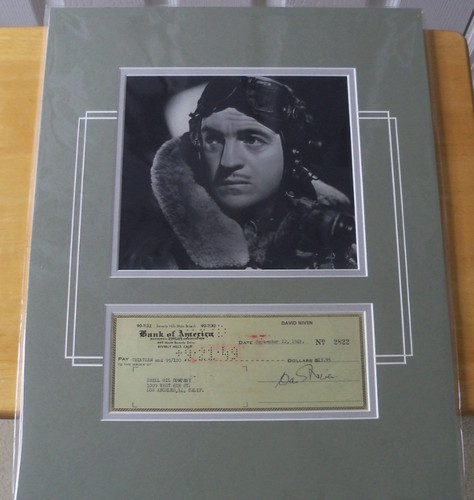 Large matted photo and check