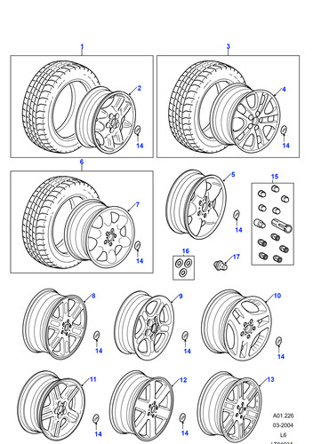 Land rover wheel alloy - land,