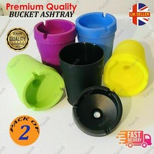 2 x  Butt Bucket Ashtray Smoking Cigarette Outdoor Bar Pub Plastic Car Ash Buds