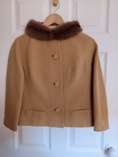 Vintage 1960s Fur Collar Wool