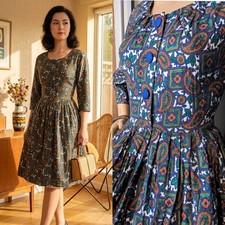Vintage 1950s Gaynor Paisley