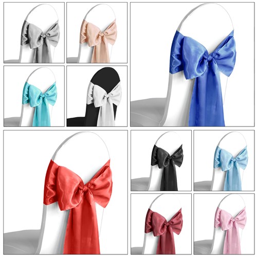 Satin chair sashes - satin, wedding