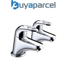 Bristan J 3/4 C Java Bath Taps Chrome Bath Pillar Taps Pair 3/4" Tap