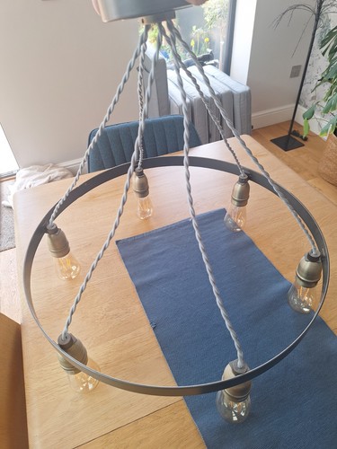 Pendant steel hoop ceiling