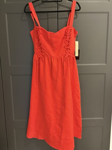 Reformation red linen lace - red,
