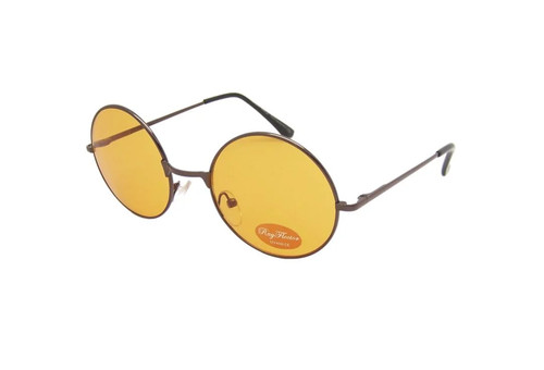 Amber lens dark bronze frame - dark,