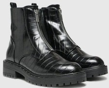 Schuh Ashlyn Chunky Black Croc