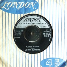 RARE~JOHNNY BURNETTE~LITTLE BOY SAD~1960 LONDON UK 45~ROCK & ROLL~VG+
