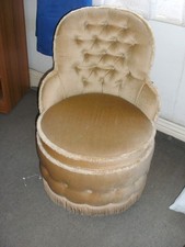 Sherborne Pouffes tub, vanity, bedroom chair. Gold 1978. used