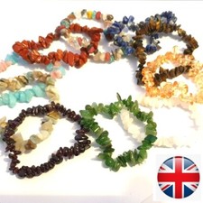 CHAKRA CRYSTAL GEMSTONE BRACELET WITH NATURAL STONE CHIPS & BEADS LADIES & MENS