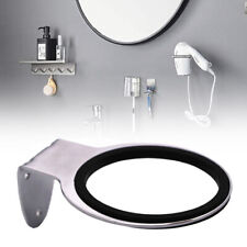 Wall Mounted Hair Dryer Holder Rack Bathroom Organizer Stainless Steel