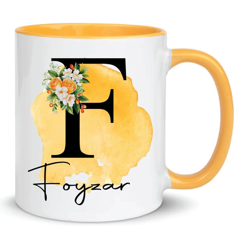 Personalised initial mug - personalised,