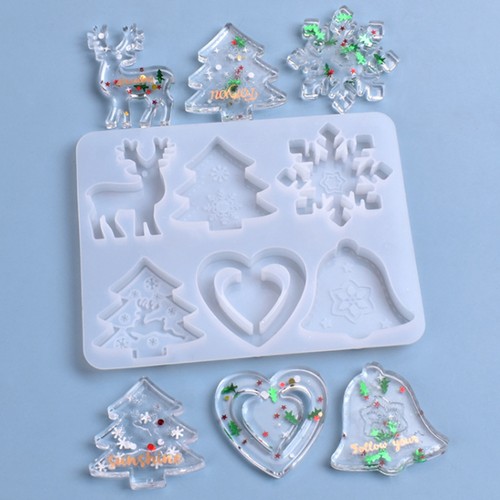 Christmas resin pendant - resin,