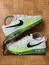 Nike Flyknit Max Volt/Green Running Trainers 620659-101 UK Size 5.5