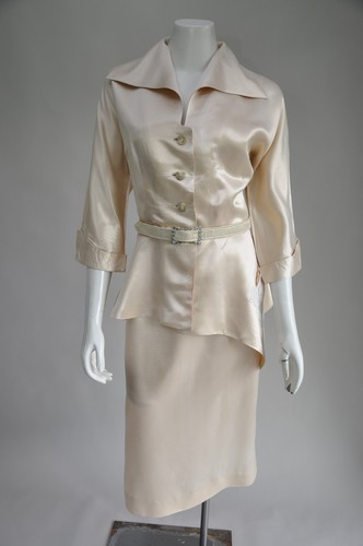 Vintage 1940s champagne satin - 1940s,