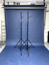 * x2 Manfrotto Lighting Autopoles 032, Black 2.1 and 3.7 metre WITH STANDS *