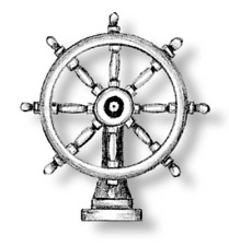 AMATI 14mm Metal Ship Steering Wheel Rudder B4350,15 with Support