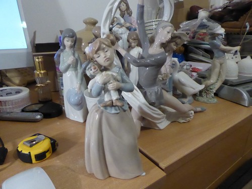 Lladro nao large girl with - nao, her