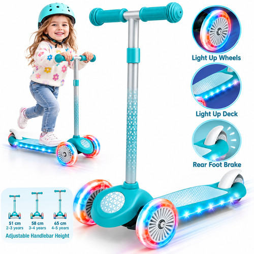 Kids wheel light scooter - up,