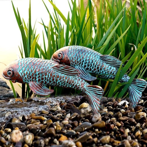 Set antique koi fish - antique,