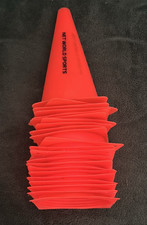 22 x Net World Sports Training Marker Cones [9inch] | Bright Red | ALL SPORTS