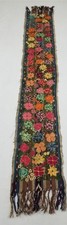 Vintage Traditional Mexican Floral Embroidered Sash/Belt Panel 221x37cms